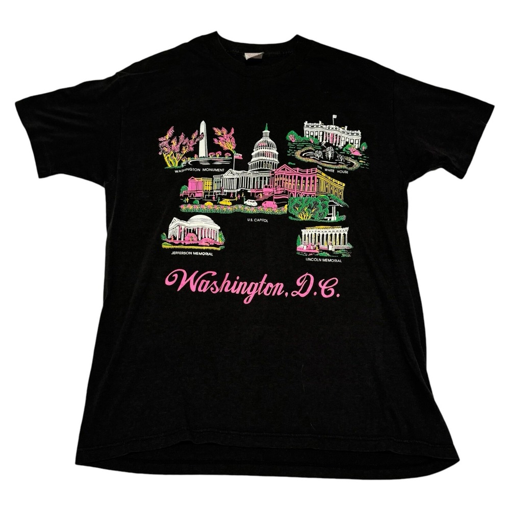 Sportswear Vintage‎ 90s Washington DC Building Shirt Adult Large